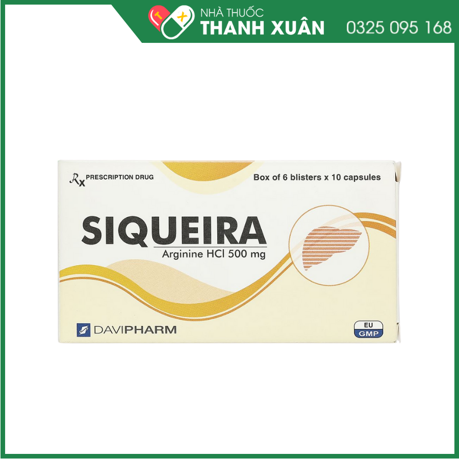 Siqueira 500mg trị tăng amoniac huyết (6 vỉ x 10 viên)